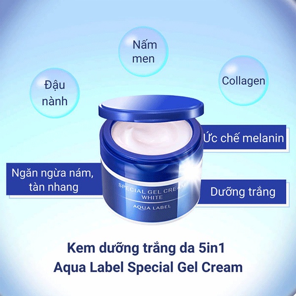 Kem dưỡng trắng da Shiseido Aqualabel Special Gel 5 in 1