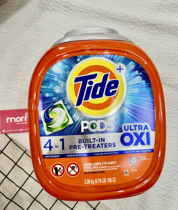 Viên Giặt Tide Pods Ultra Oxi 104 Viên 3.08kg Mỹ