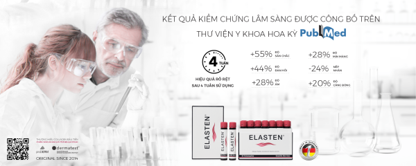 Hiệu quả collagen Elasten được chứng nhận hiệu quả