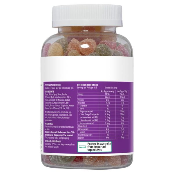 Kẹo dẻo Healthy Care Gummy Omega 3 Úc 250 Viên