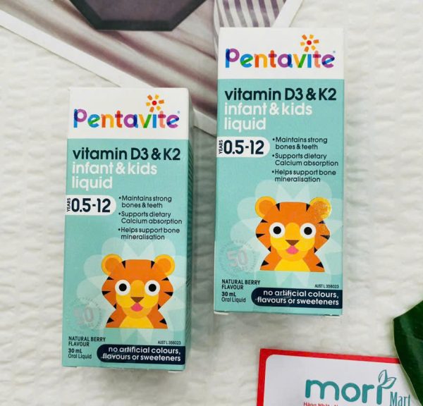 Pentavite Vitamin D3 K2 Infant & Kids Liquid Bổ sung Vitamin D3 + K2 dạng lỏng cho Trẻ em 30ml