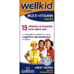 Siro vitamin tổng hợp Wellkid Multi vitamin Liquid UK 4-12 tuổi