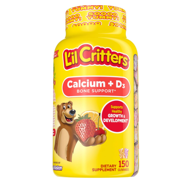 Gummy Lil Critters Calcium D3 Kẹo Dẻo Gấu Bổ Sung Canxi D3 Mỹ Hộp 150 Viên