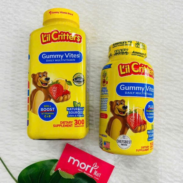 Gummy Vites Daily Multivitamin Lil Critters Kẹo Dẻo Gấu Bổ Sung Vitamin Tổng Hợp Hộp 300 Viên Bản Costco và 190 Viên Bản Hãng