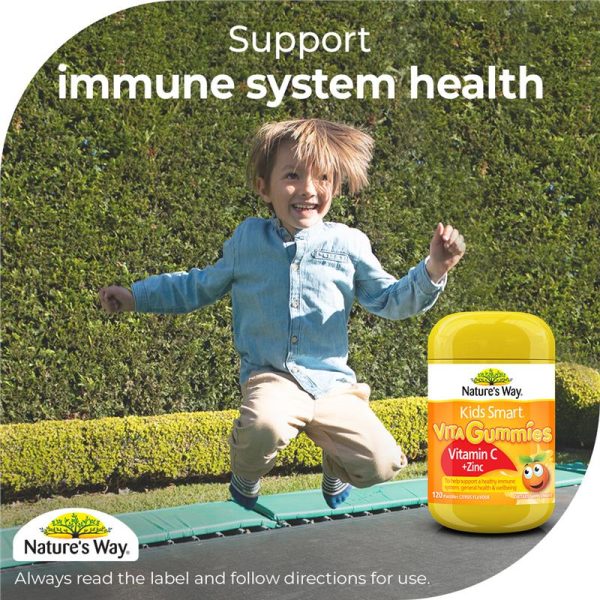 Nature's Way Kids Smart Vita Gummy Vitamin C+Zinc Tăng Đề Kháng được sx dưới 2 kích cỡ 120 viên và 60 Viên