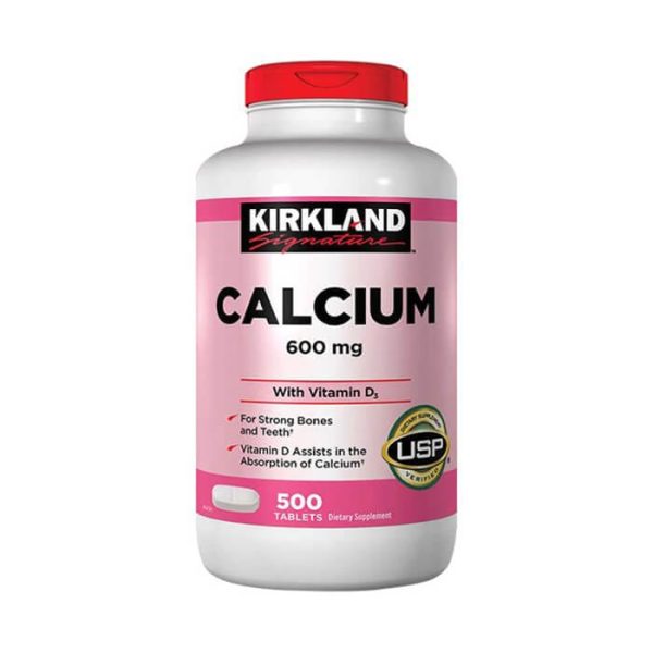 Calcium Kirkland Signature Mỹ 600Mg +D3 500 Viên